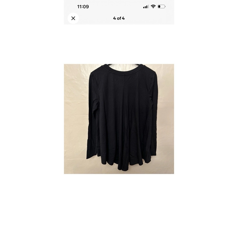 Anybody XS Black Cozy Knit Swing Top Hi Low Hem